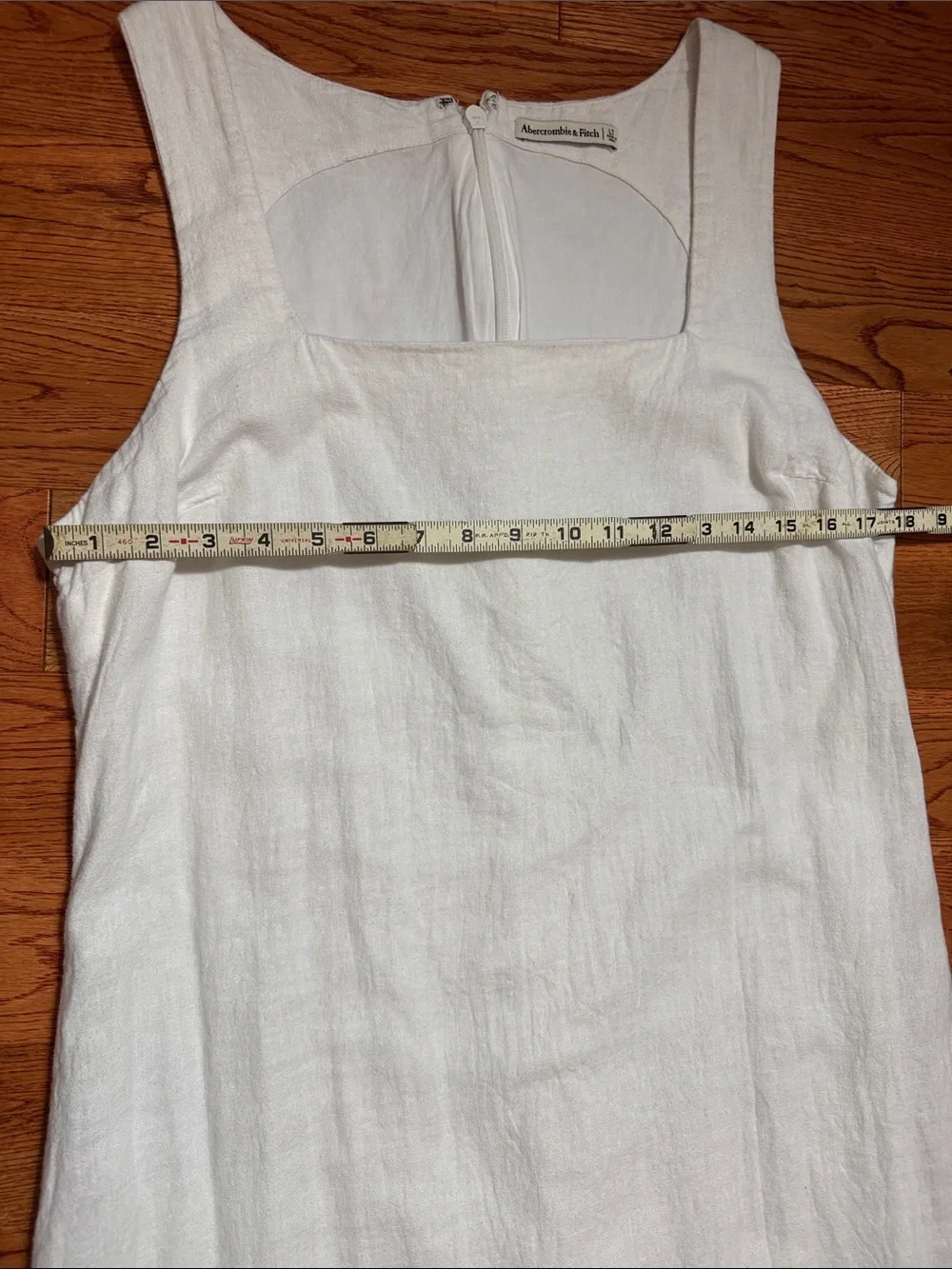 Abercrombie & Fitch White Maxi Linen Dress